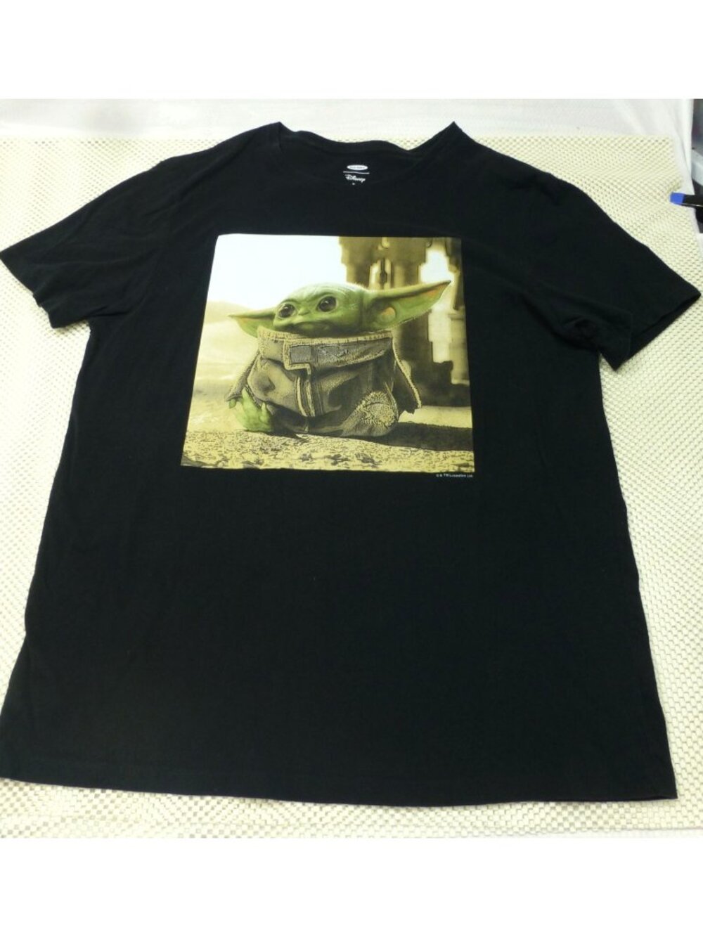 The Mandalorian Baby Yoda Graphic Black T-Shirt‎ Disney Old Navy XL